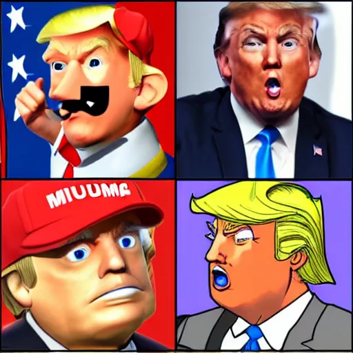 Image similar to Donald Trump as Smash Bros character