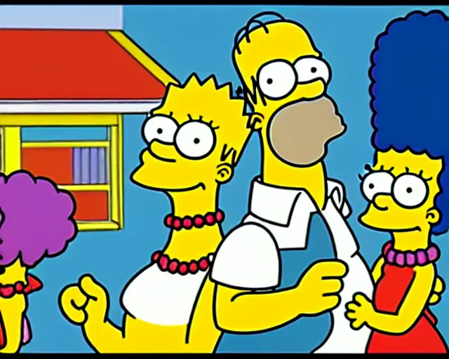 Prompt: The Simpsons if it was made by Toshio sSaeki