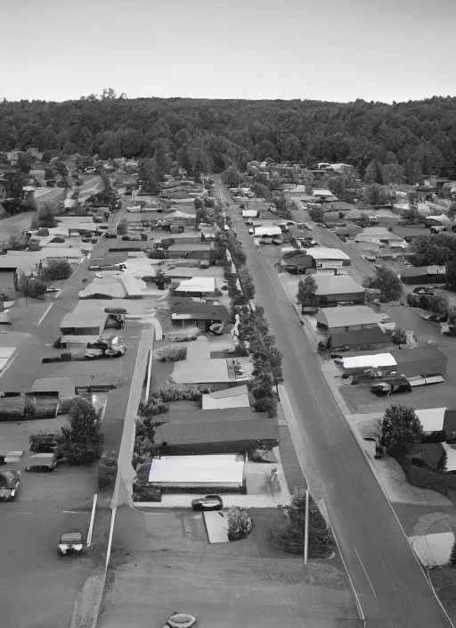 Image similar to a detailed photographic render of a 1 9 6 0 s american neighborhood by gregory crewdson, photoreal, 4 k