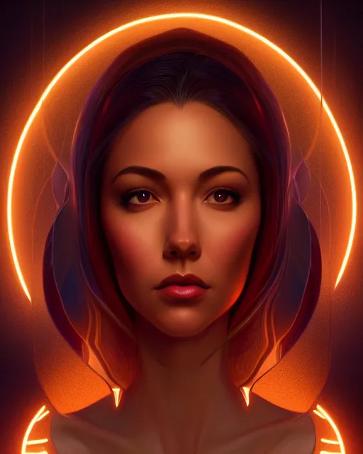 Prompt: symmetry portrait of jodi arias angel, glam, deco, glowing lights, intricate, elegant, highly detailed, digital painting, artstation, concept art, smooth, sharp focus, illustration, art by artgerm and greg rutkowski and fra angelico and unreal engine 5