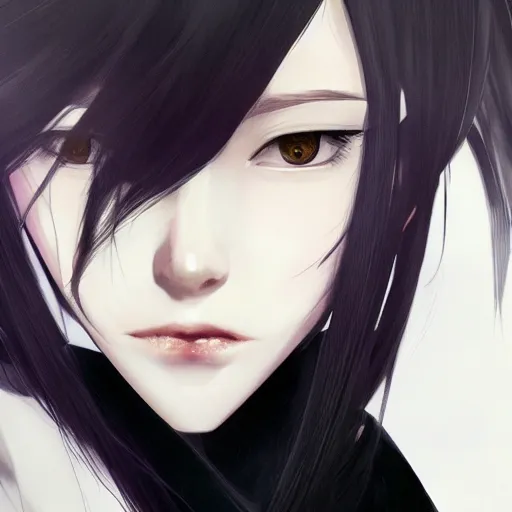 Image similar to heroine, beautiful, sui ishida with black hair, hyperrealistic, highly detailed, 8 k, a real photographic, digital art, character, realistic, full body portrait, artstation, symetric, lineart