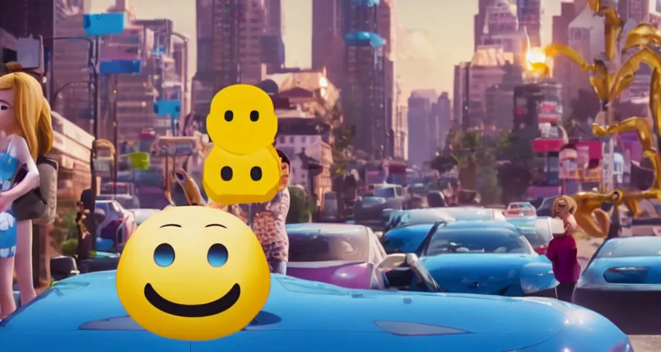 Image similar to still from the emoji movie ( 2 0 1 7 )