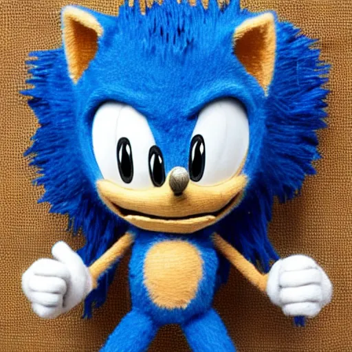 Image similar to burlap sonic the hedgehog