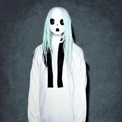 Image similar to billie eilish as a slenderman