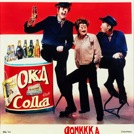 Prompt: a bottle of conka cola, marketing promo photo