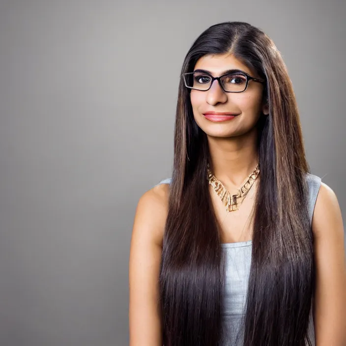 Image similar to portrait of Mia Khalifa as the President of United States, by Charlotte Grimm, natural light, detailed face, CANON Eos C300, ƒ1.8, 35mm, 8K, medium-format print