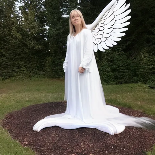 Prompt: Elaena the heavenly angel and guardian of the human realm