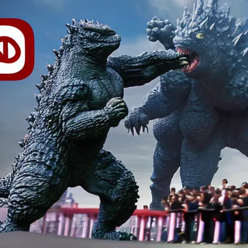 Image similar to Obama fighting Godzilla, 4K HD, real footage, cnn headline, hyper realistic