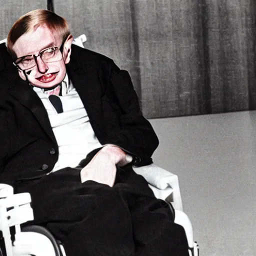 Image similar to steven hawking running the mafia