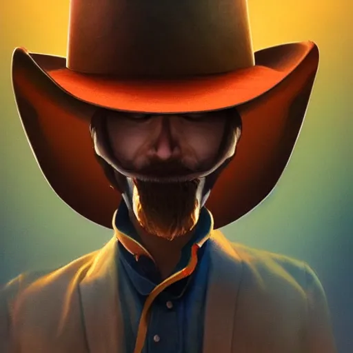 Image similar to a apple wearing a cowboy hat and shooting a revolver into the air. digital art. trending on artstation. amazing quality. great composition. perfect lighting. professional design. mind blowing detail. impressive colors. award winning art.