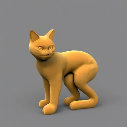 Image similar to cat 3d rendering from different angles