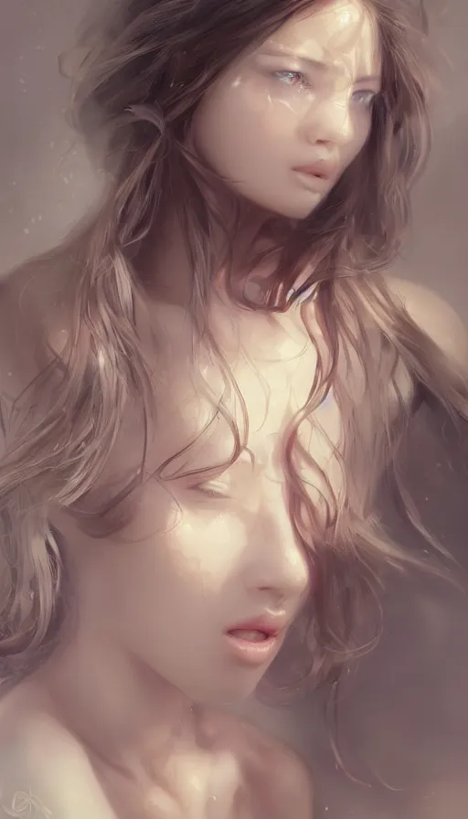Prompt: angelic young female | | seductive - fine - face, pretty face, key visual, realistic shaded perfect face, fine details by stanley artgerm lau, wlop, nekro, james jean, andrei riabovitchev, marc simonetti, and sakimichan, trending on artstation
