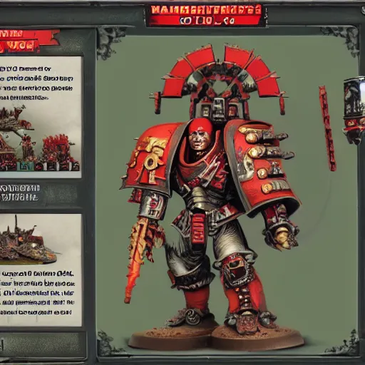 Image similar to warhammer 40k ork using a computer to generate ai text to image