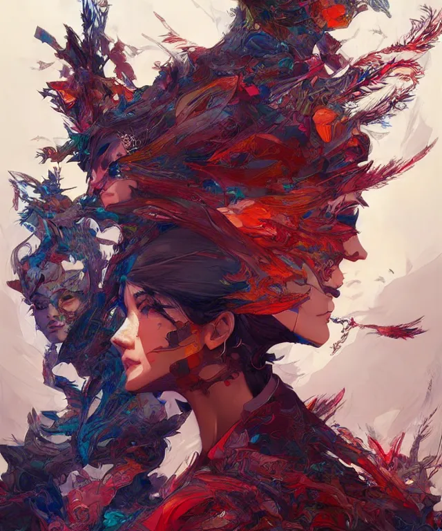 Image similar to dreams versus nightmares, by android jones and guweiz and ross tran and ilya kuvshinov, trending on artstation