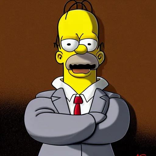 Image similar to Homer Simpson, by Miguel Vasquez