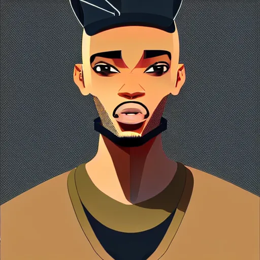 Image similar to 2 d character design, male rapper, vector art, digital art, portrait, 4 k, 8 k, sharp focus, smooth, illustration, concept art, music artist