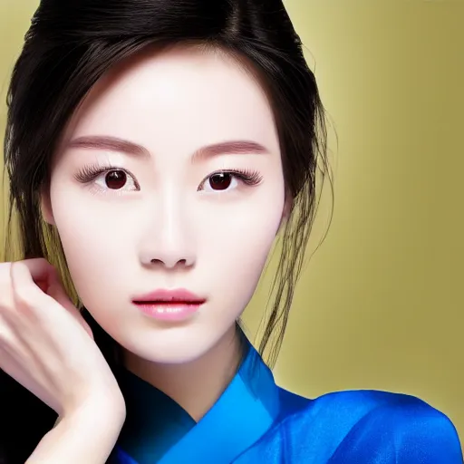 Image similar to the face of the most beautiful chinese woman in the world, realistic photo