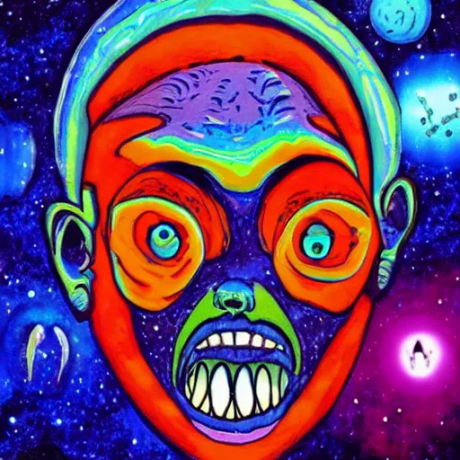 Image similar to 👹👽🌌 crazy psy bizarre art