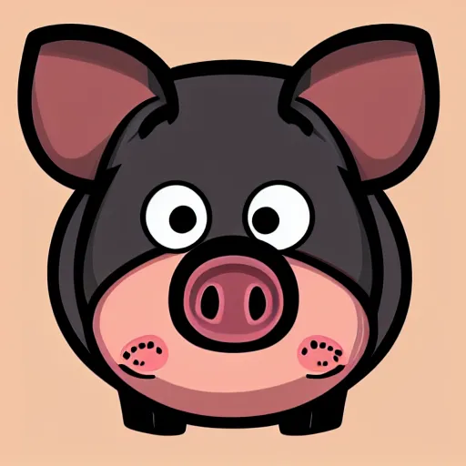 Prompt: face of cutest pig in the world. Artistic. Concept art. Cartoony. High details