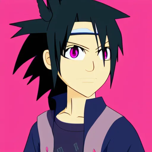 Prompt: Sasuke Uchiha as a My Little Pony, sharingan eye, trending artstation, cgsociety, 4k