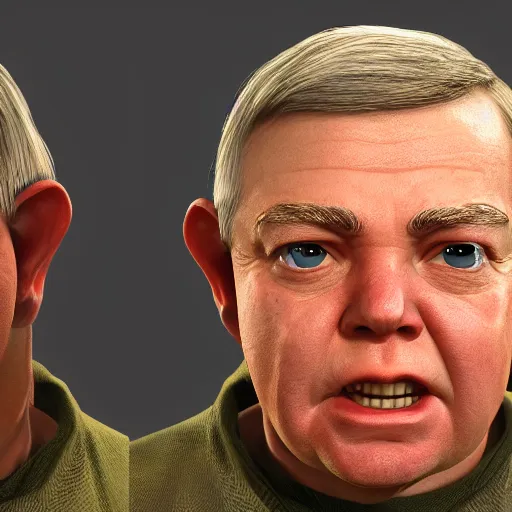 Image similar to Lindsay Graham that looks like the Keebler Elf, artstation, ultra detailed, 8k resolution, ultrarealistic