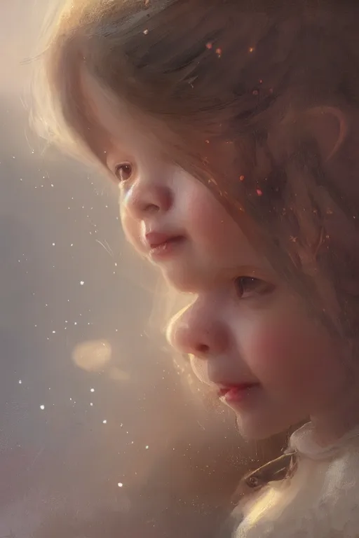 Image similar to medieval little girl, joyful, hope, dreaming, close - up portrait, intricate, elegant, volumetric lighting, scenery, digital painting, highly detailed, artstation, sharp focus, illustration, concept art, ruan jia, steve mccurry