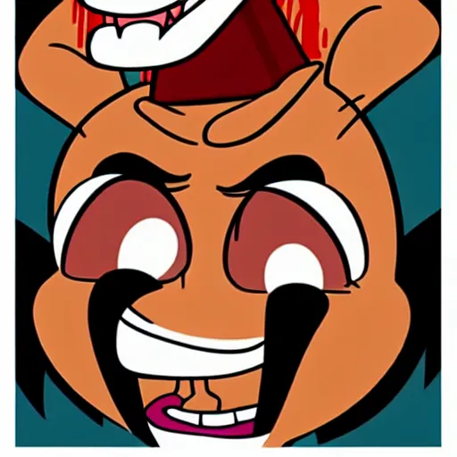 Image similar to freddy kreuger in the style of ren & stimpy