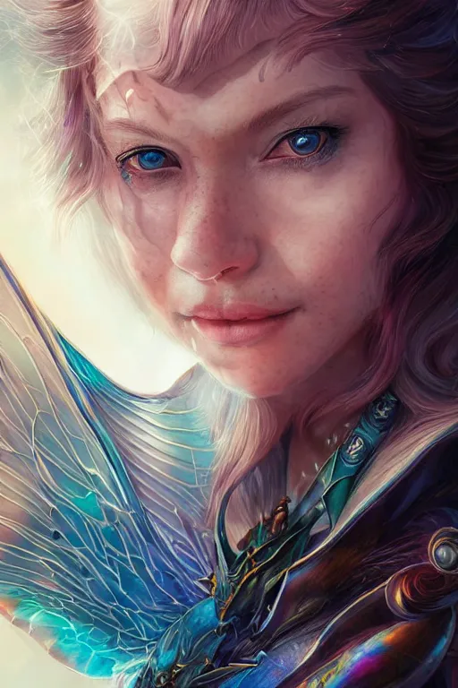 Image similar to quantum metamorphosis, d & d, fantasy, portrait, realistic textures from photos, chromatic aberration, hyper realistic, highly detailed, headshot, digital painting, trending on artstation, concept art, sharp focus, illustration, art by artgerm and ayami kojima