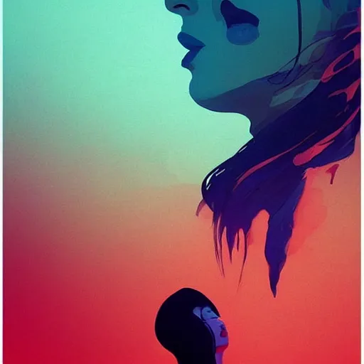 Prompt: a beautiful filipino woman breathing out incredible thick smoke covering her face, thought provoking, matte colors, very very very very dramatic lighting, abstract and inspiring digital art by conrad roset trending on artstation