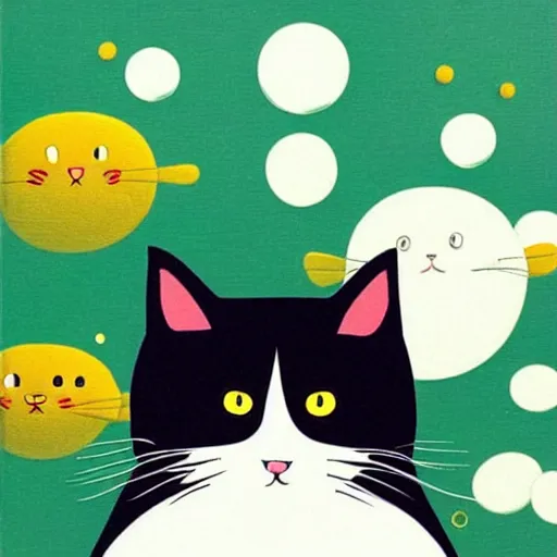 Prompt: cat portrait by Chiho Aoshima