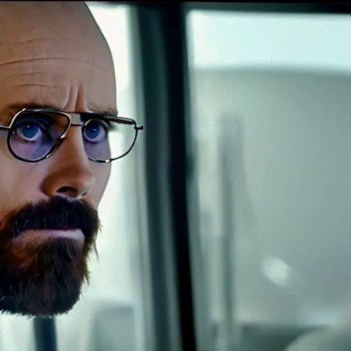 Prompt: Live Action Still of Jared Leto dressed as and playing Walter White in Breaking Bad, real life, hyperrealistic, ultra realistic, realistic, highly detailed, epic, HD quality, 8k resolution, body and headshot, film still