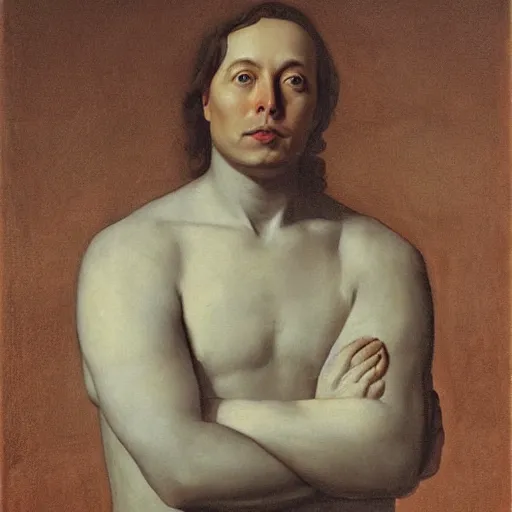 Prompt: portrait painting of Elon musk marble sculpture by George Stubbs, renaissance painting, oil painting, old master