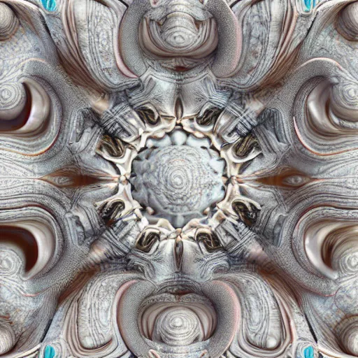 Prompt: close - up of intricate marble fractal mandelbulb rendered in octane