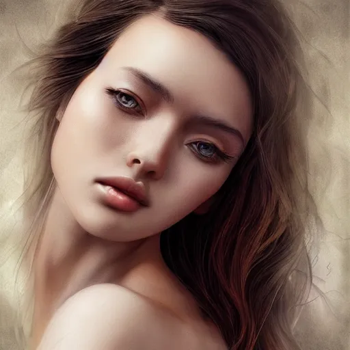 Image similar to a gorgeous mange female photo, professionally retouched, soft lighting, wearing a feather dress, realistic, smooth face, perfect eyes, wide angle, sharp focus on eyes, 8 k high definition, insanely detailed, intricate, elegant, art by artgerm and wlop