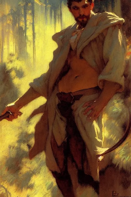 Image similar to attractive male, arcane : league of legends, painting by gaston bussiere, craig mullins, j. c. leyendecker, edgar degas