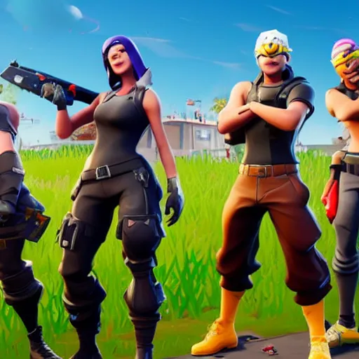 Prompt: me and the boys getting dubs on fortnite