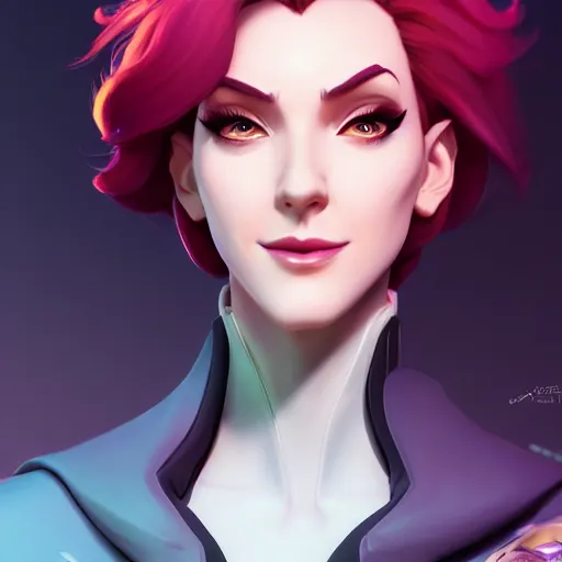 Prompt: a closeup portrait of moira from overwatch, art by lois van baarle and loish and ross tran and rossdraws and sam yang and samdoesarts and artgerm and saruei and disney, digital art, highly detailed, intricate, sharp focus, trending on artstation hq, deviantart, unreal engine 5, 4 k uhd image