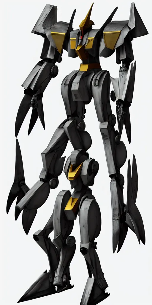 Image similar to distinct 3 d model, full body sci - fi mecha arc angel, machine wing, gundam wing style armor, pacific rim style jaeger, wide armored helmet jaeger, kaiju, kaiju in metal exoskeleton