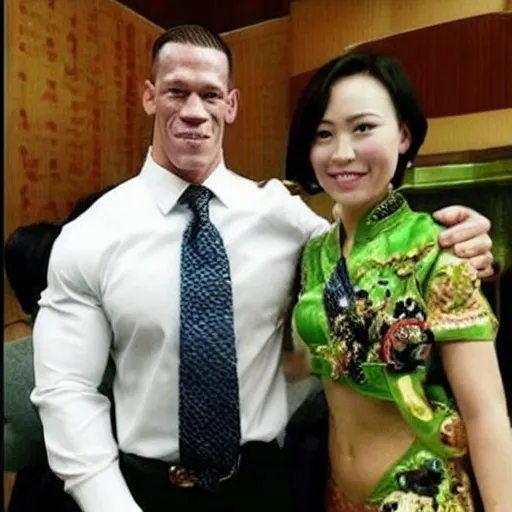 Prompt: john cena accepting responsibility for the chinese invasion of taiwan