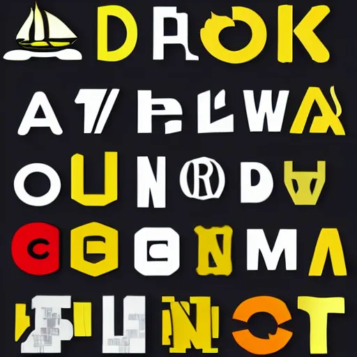Prompt: alphabet font pack