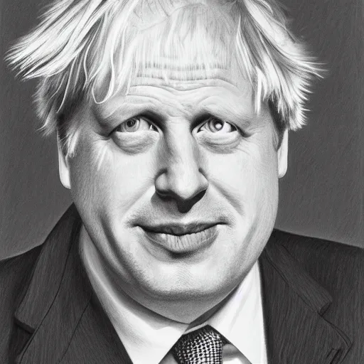 Image similar to Boris Johnson Pencil drawing, high qaulity, lots of detail