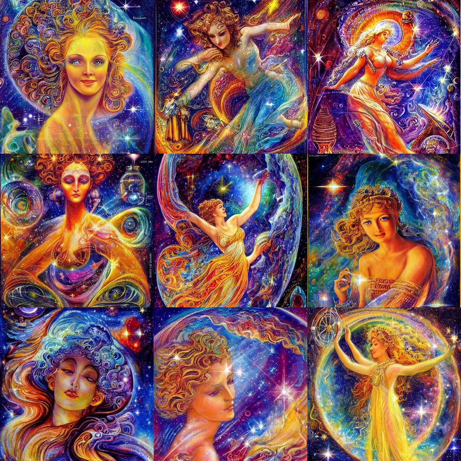 Prompt: goddess of hubble space telescope images by josephine wall