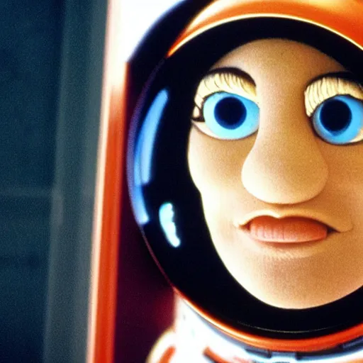 Prompt: 2 0 0 1 : a space odyssey material penelope cruz as a muppet