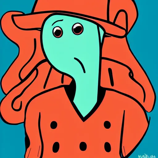 Image similar to handsome squidward style, pop art portrait