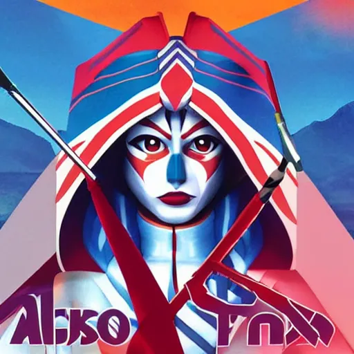 Prompt: ahsoka tano themed rap album cover, album cover