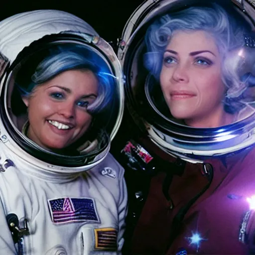 Prompt: lesbians in space