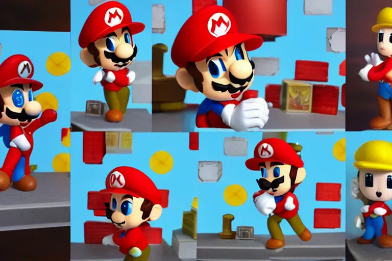 Prompt: super mario in style of a funko pop, funko pop,