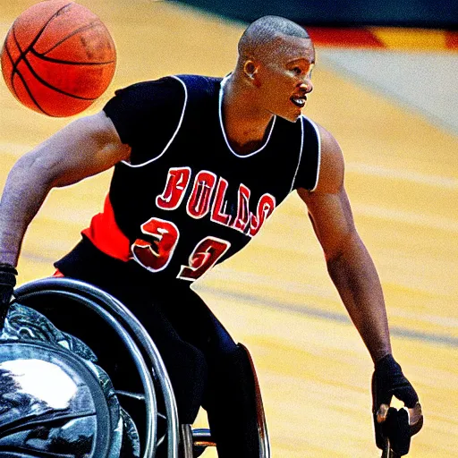 Image similar to michael jordon wheelchair basketball