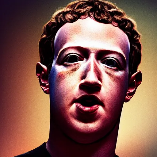 Prompt: mark zuckerberg as an infernal demon, etheral, high detail, matte painting