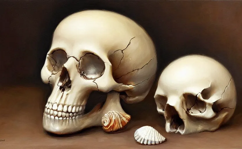 Image similar to Alchemy seashell Skull. By Konstantin Razumov, highly detailded